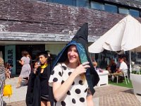 Laura having fun with her gown.